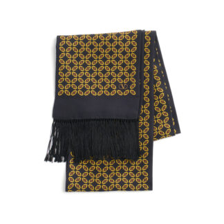 Valentino Garavani Silk Bandeaux Chamber Scarf with Frayed Hems