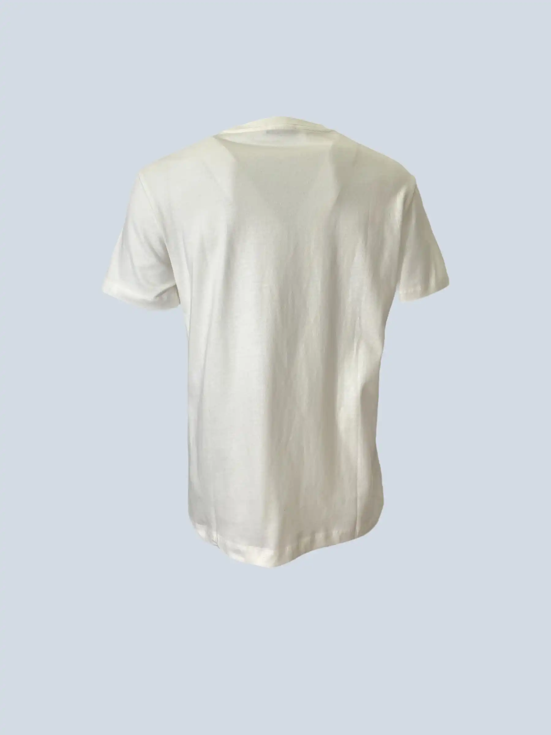 Versace Luxury Medusa Print Cotton T-Shirt with Crew Neck in White and Gold - Image 4