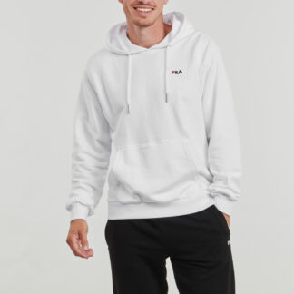 Fila White Long-Sleeved Hooded Sweatshirt with Brushed Interior