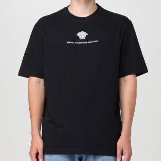 Versace Cotton T-Shirt with Iconic Monogram Design