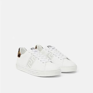 Versace Leather Sneakers with Platform Sole & Iconic Medusa Logo