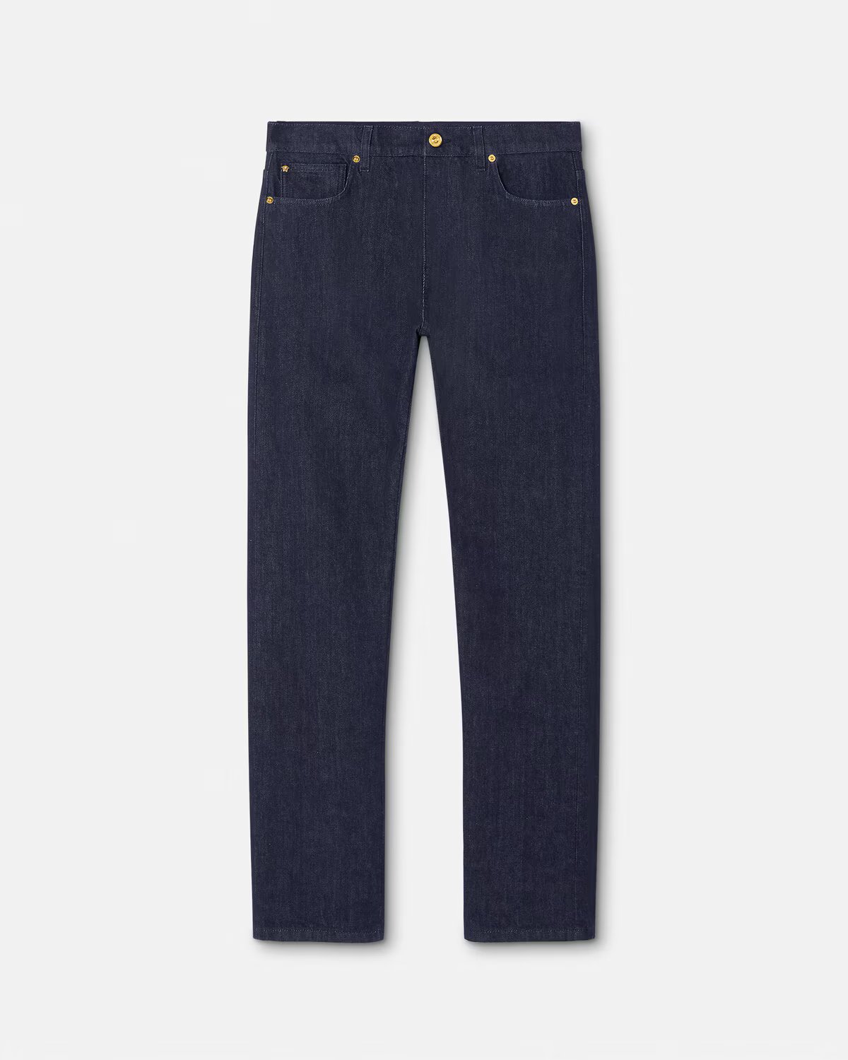 Versace Cotton Jeans - Stylish Straight Fit with Iconic Leather Patch - Image 5