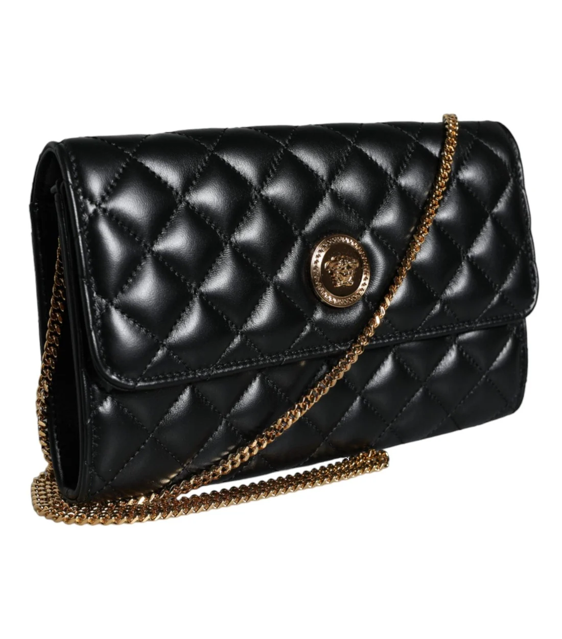 Versace Black Crossbody Bag with Adjustable Strap and Logo Hardware - Image 4