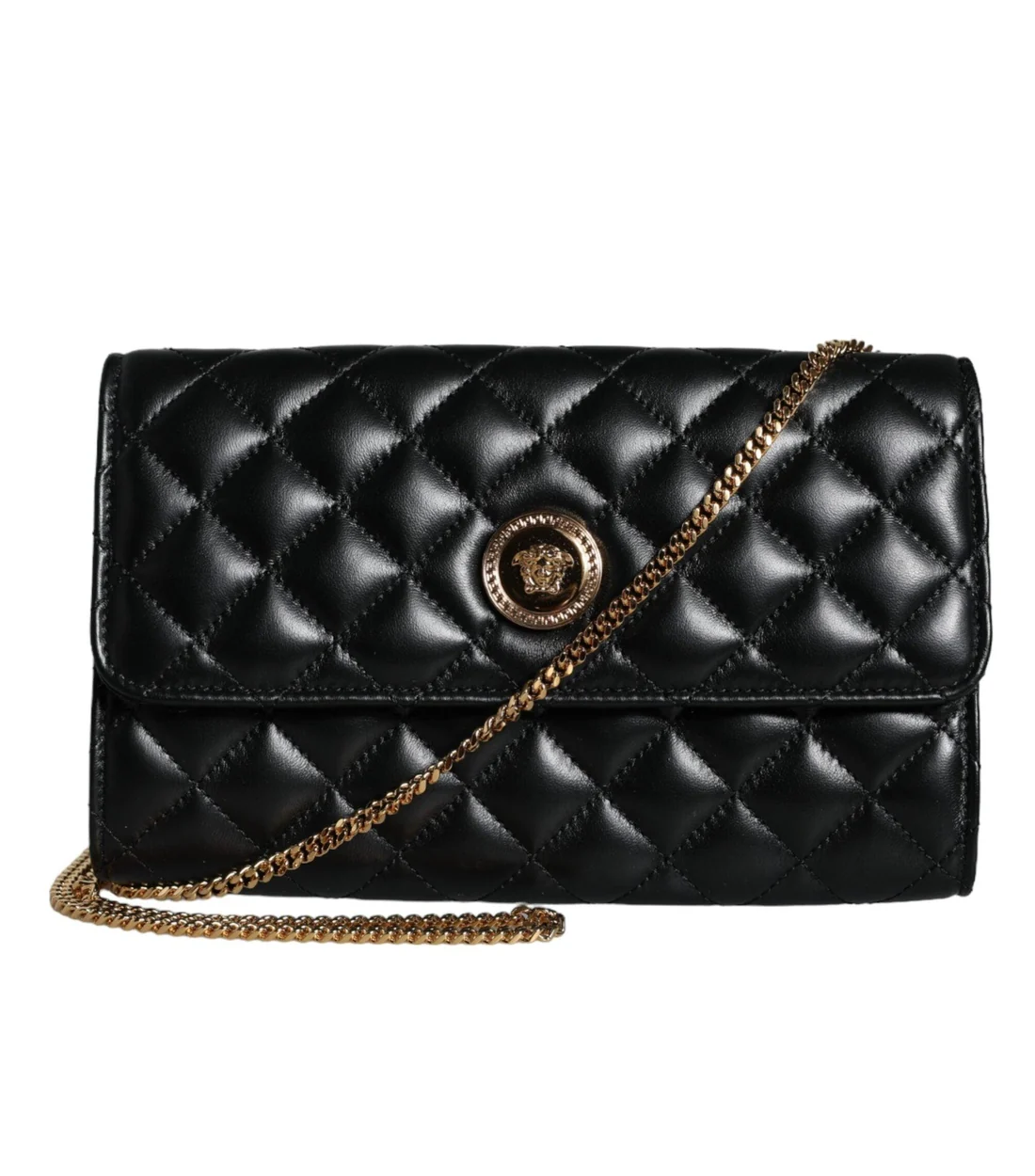 Versace Black Crossbody Bag with Adjustable Strap and Logo Hardware - Image 2