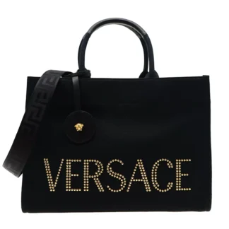Versace Crossbody Bag with Adjustable Strap and Zipper Fastening