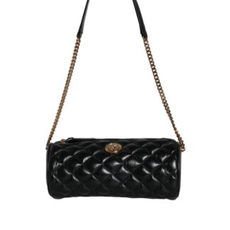 Versace Black Crossbody Bag with Adjustable Strap and Zipper Fastening