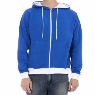 Baldinini Trend Blue Long-Sleeved Wool Hoodie