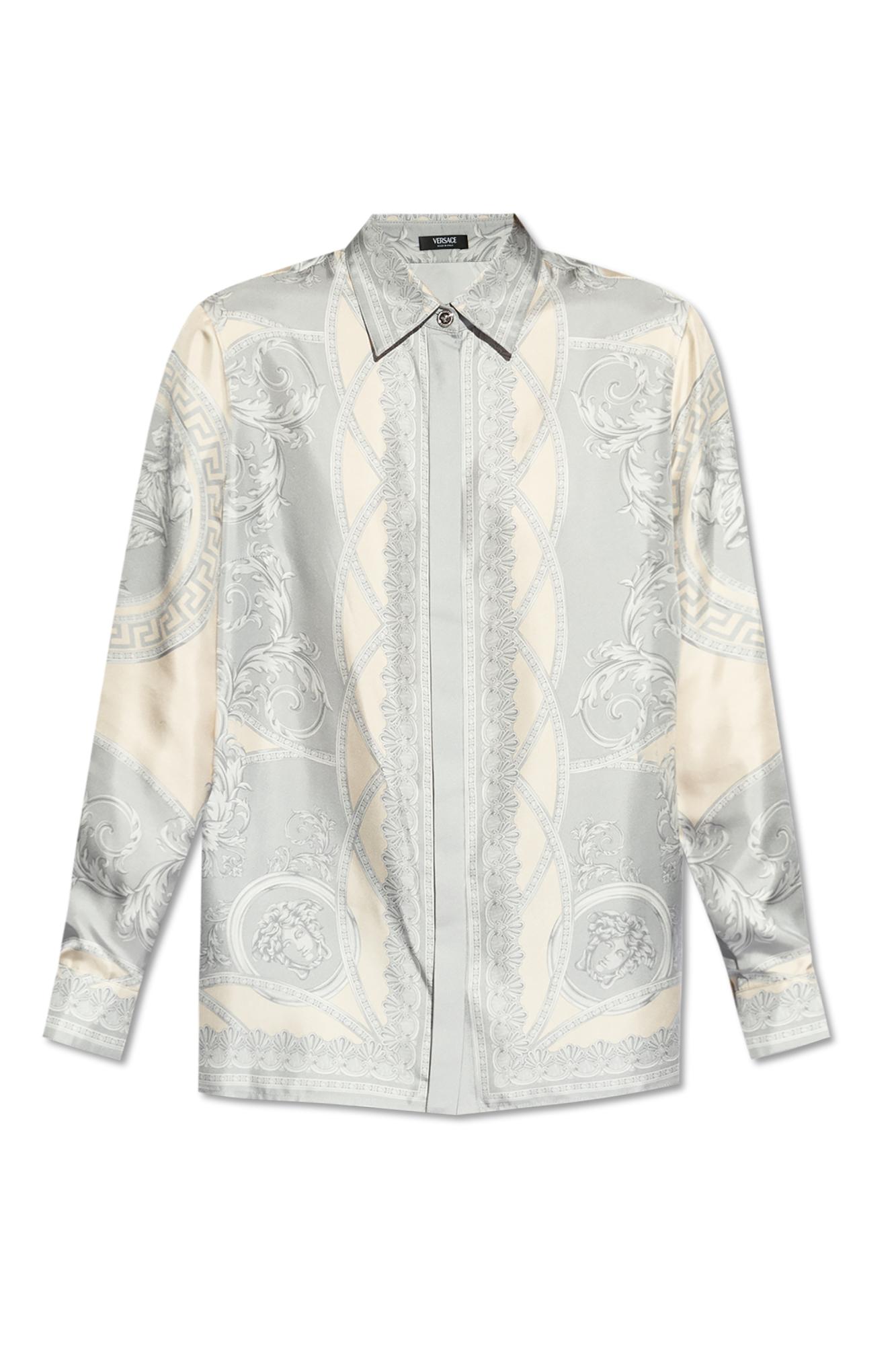 Versace Barocco Silk Shirt with Iconic Print - Image 6