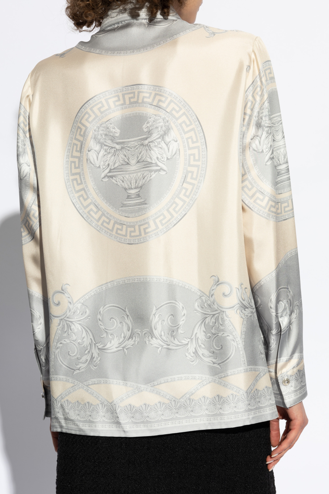 Versace Barocco Silk Shirt with Iconic Print - Image 3