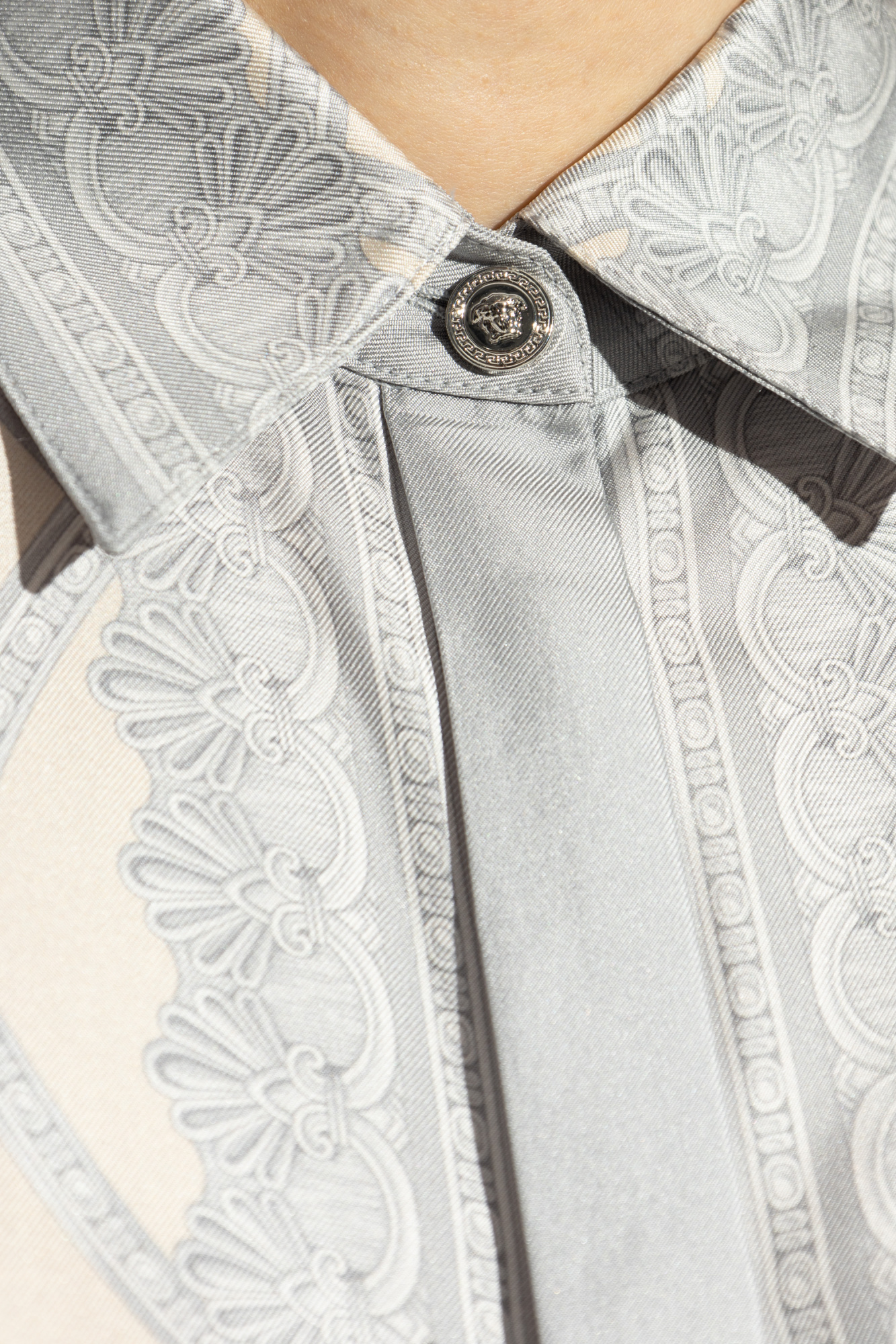 Versace Barocco Silk Shirt with Iconic Print - Image 5