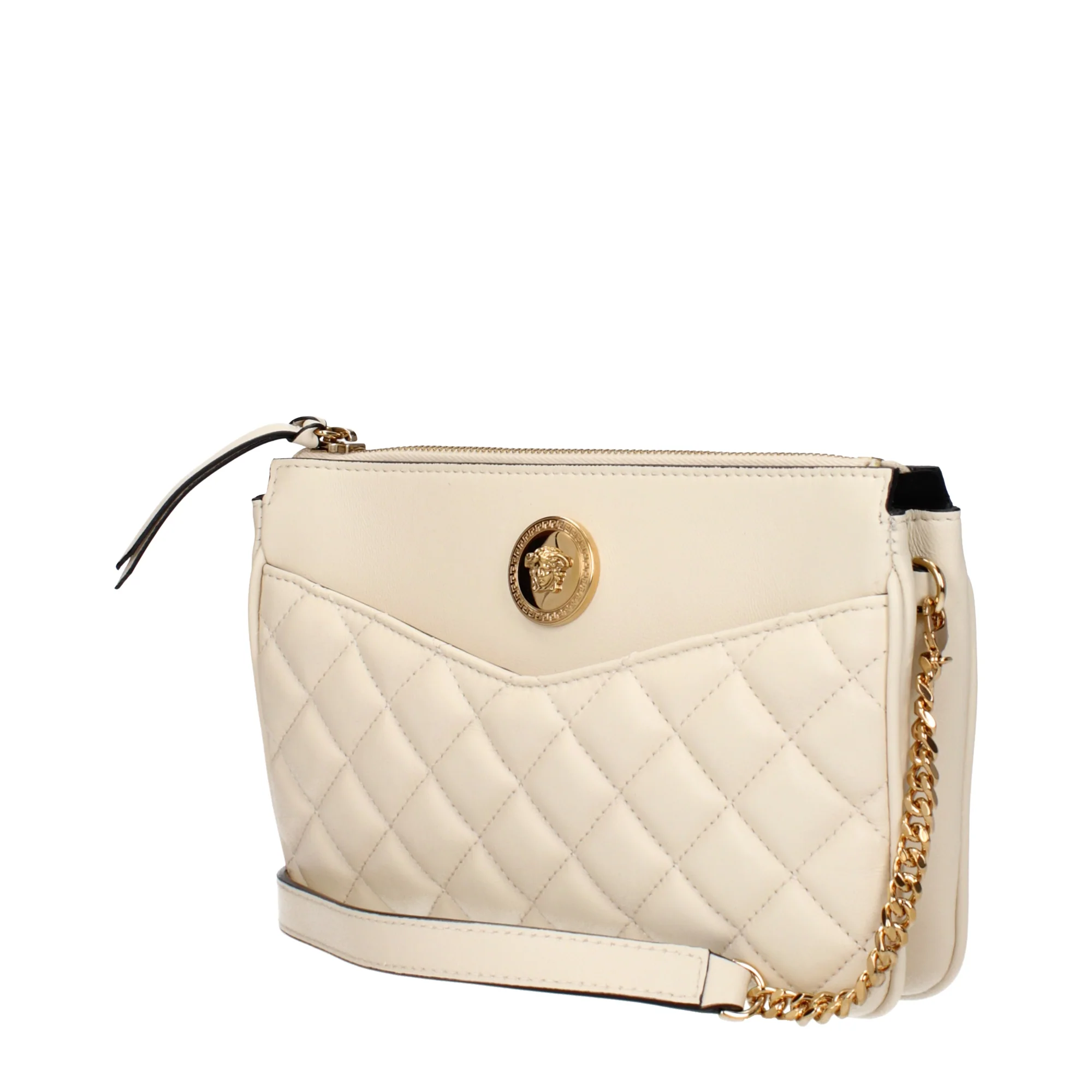 Versace Lamb Leather Crossbody Bag with Medusa Logo – White - Image 2