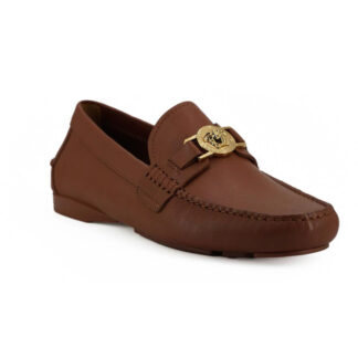 Versace Men's Brown Leather Loafers