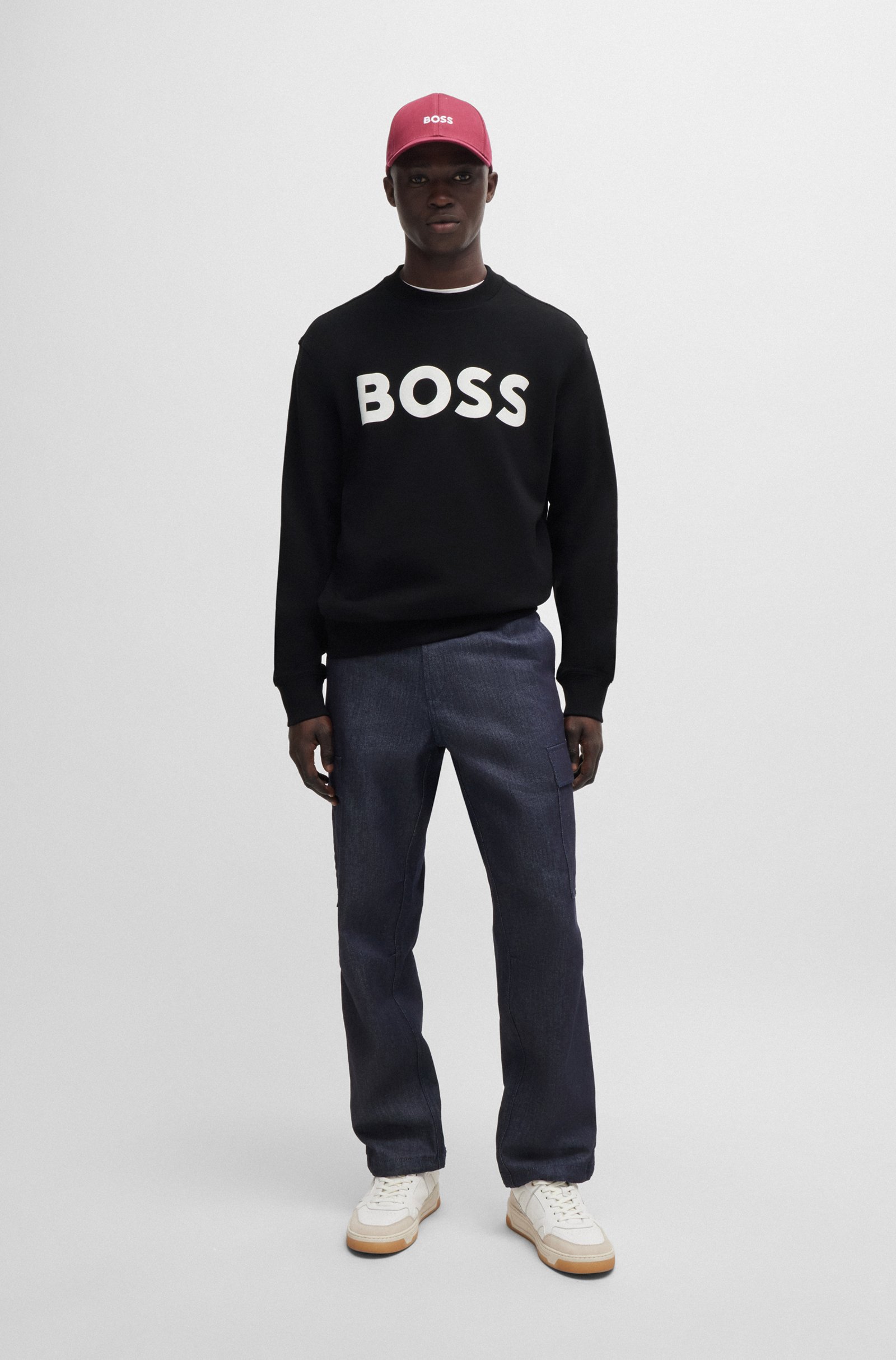 Boss Men’s Black Cotton Sweatshirt - Image 3