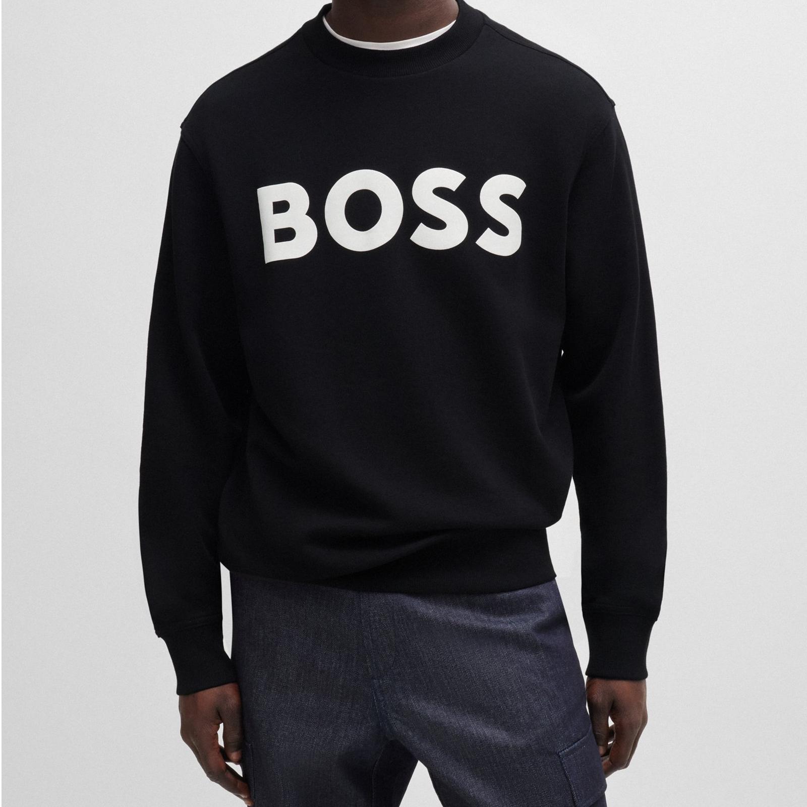 Boss Men’s Black Cotton Sweatshirt