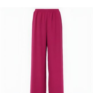 Valentino Fuchsia Palazzo Pants with Elastic Waistband and Side Pockets
