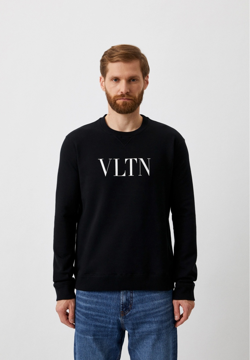 Valentino Cotton Roundneck Sweatshirt with Print - Image 2