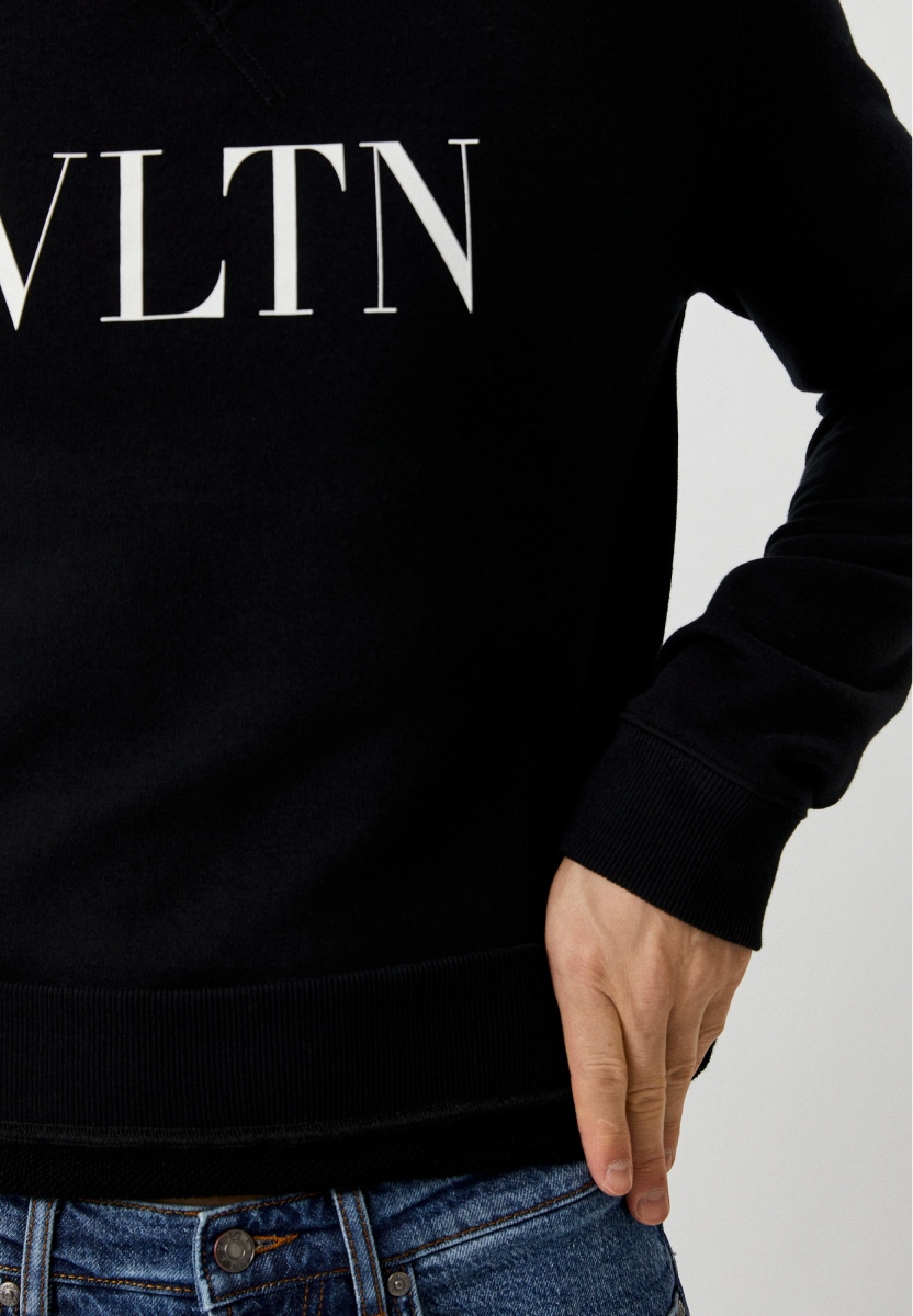 Valentino Cotton Roundneck Sweatshirt with Print - Image 5
