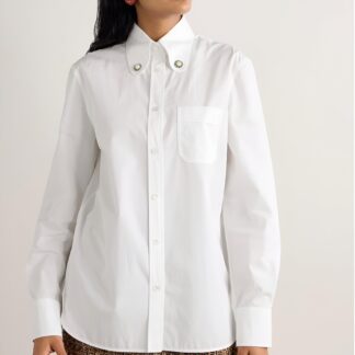 Valentino Shirt with Jeweled Collar and Front Pocket