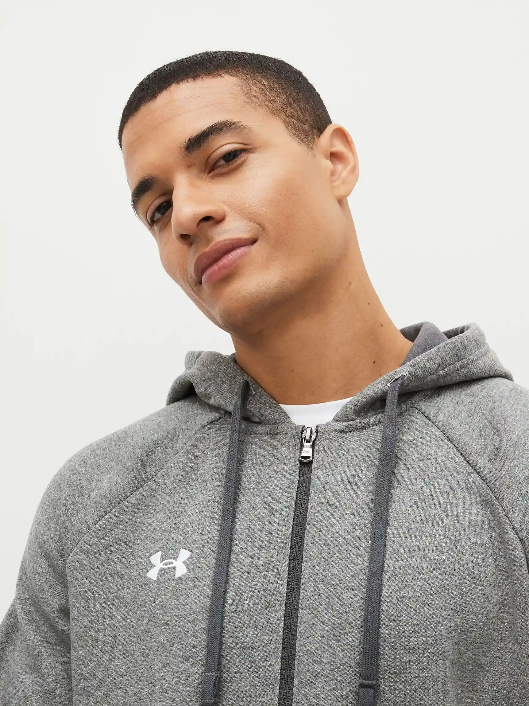 Under Armour Men’s Grey Zip-Up Hoodie - Image 4