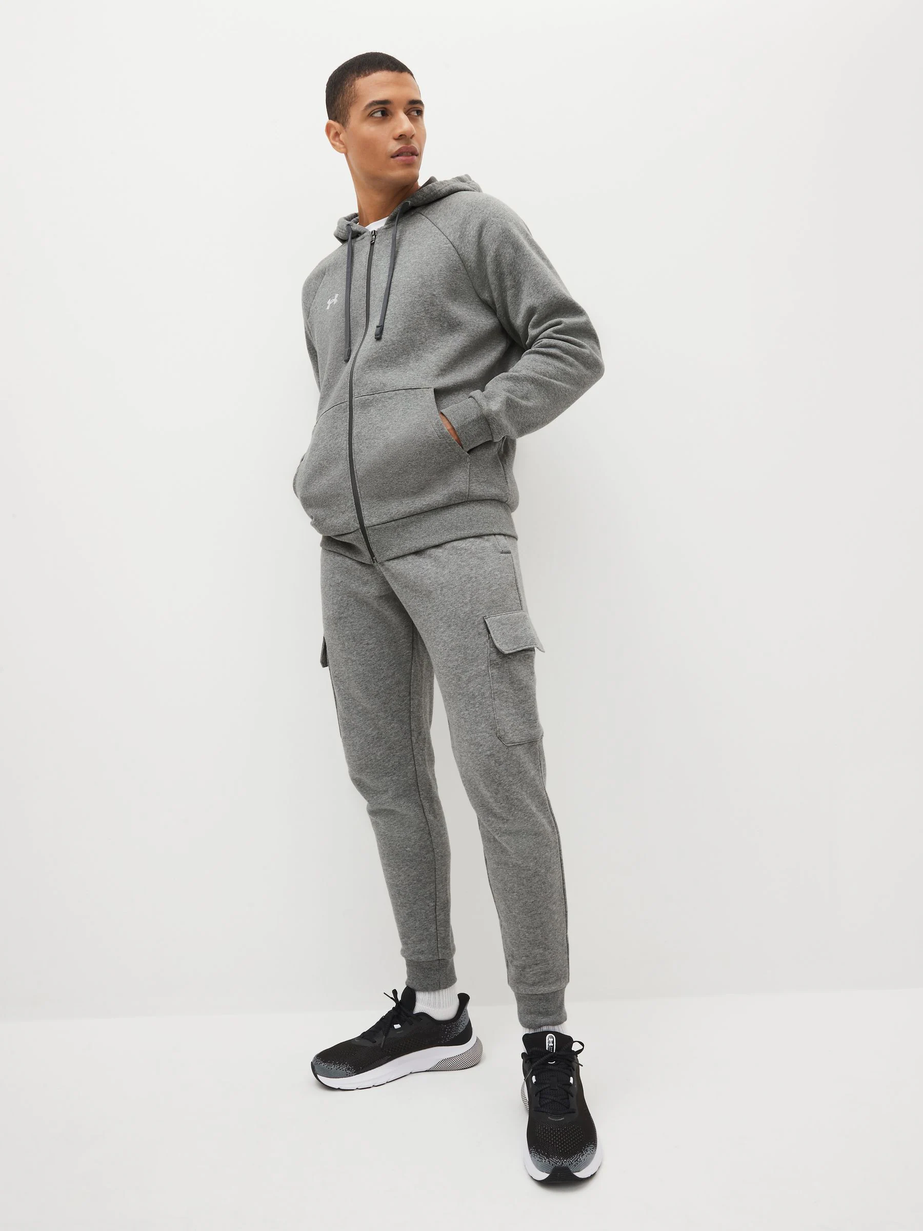 Under Armour Men’s Grey Zip-Up Hoodie - Image 3