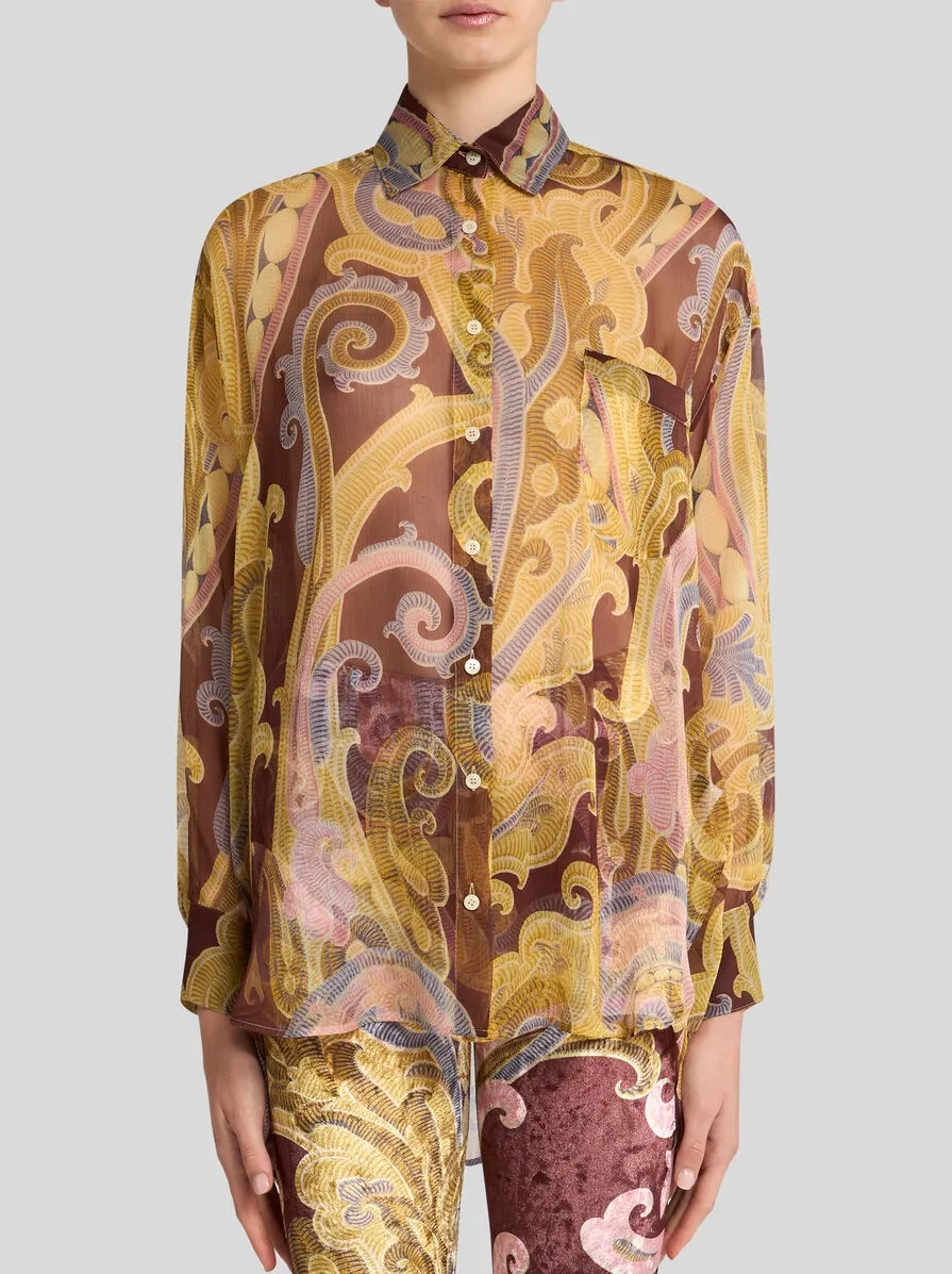 Etro Silk Paisley Oversized Shirt - Image 2