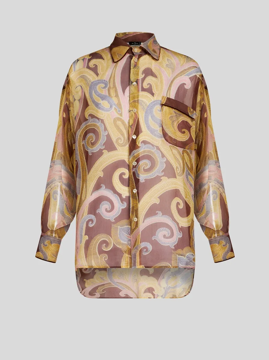 Etro Silk Paisley Oversized Shirt - Image 6