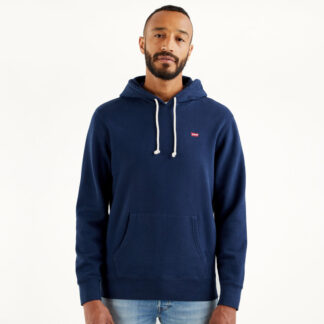 Levi's Men's Blue Hooded Sweatshirt for Spring and Summer