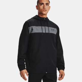 Under Armour Men's Black Blazer with Hood and Zip Fastening