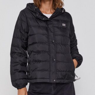 Levi's Black Hooded Jacket with Embroidery