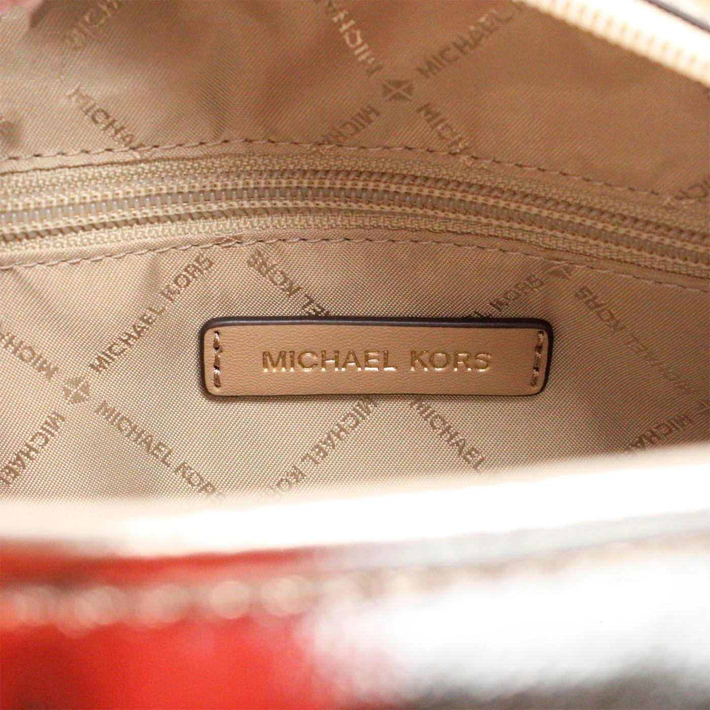 Michael Kors Jet Set XS Carryall Top Zip Tote Bag in Pale Gold - Image 5