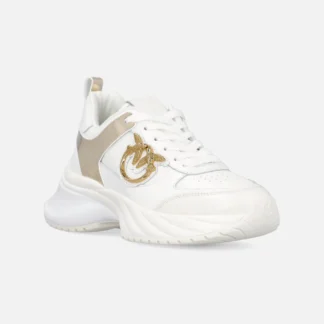 Pinko Women's White Leather Sneakers