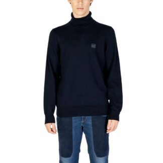Boss Men’s Black Turtleneck Knitwear – Premium Fall/Winter Knit