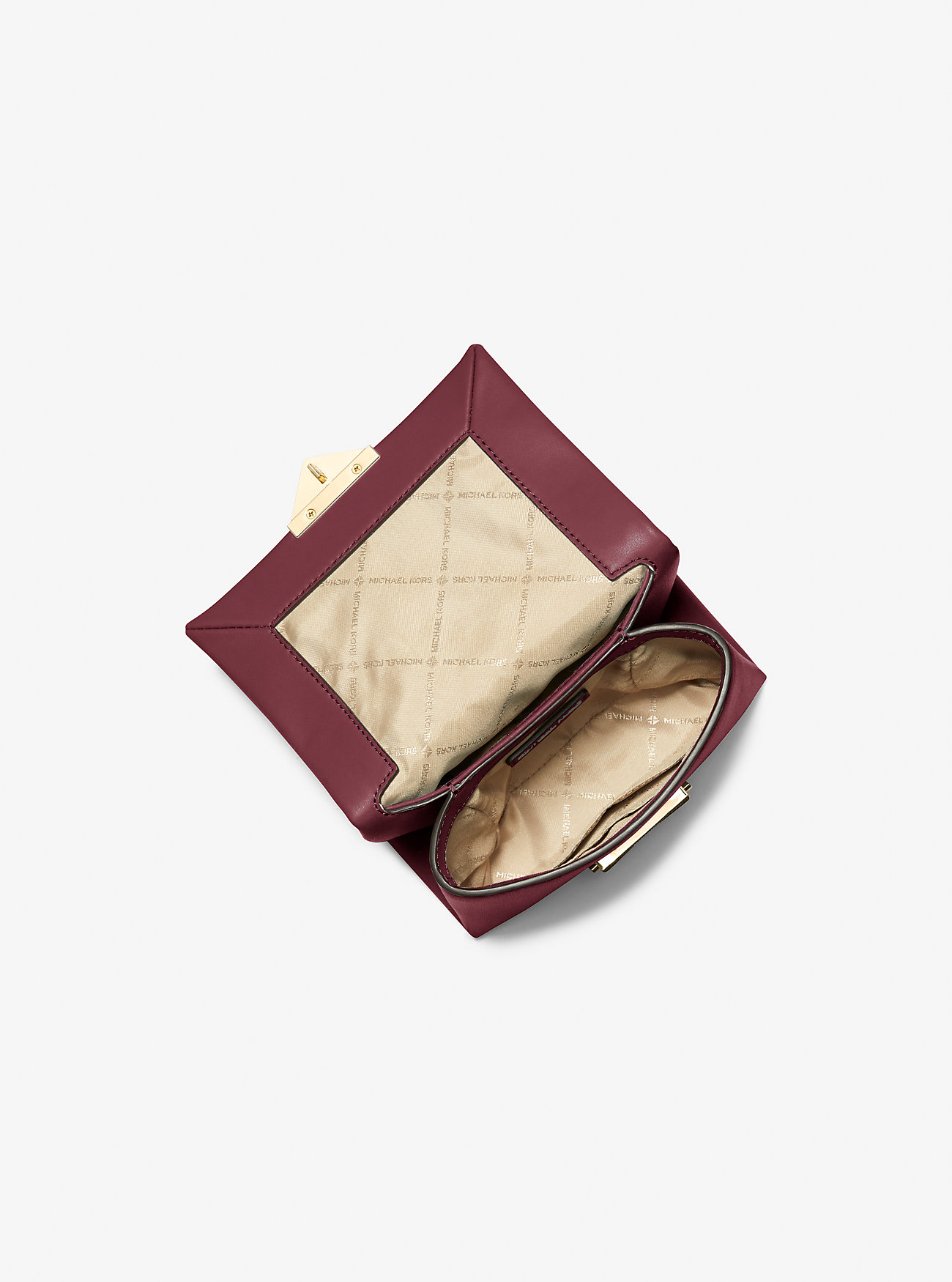 Michael Kors Cece Small Convertible Flap Crossbody Bag in Dark Cherry - Image 5