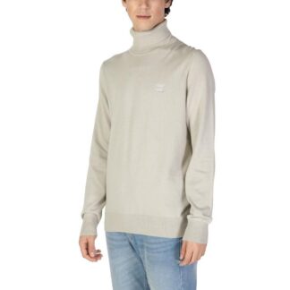 Boss Men's Beige Turtleneck Knitwear - Luxurious Fall/Winter Style
