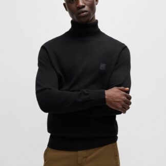Boss Men's Black Turtleneck Knitwear - Fall/Winter Essential
