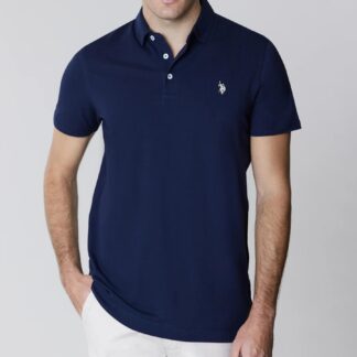 U.S. Polo Assn. Men's Plain Blue Polo Shirt