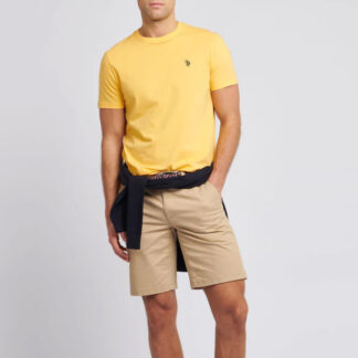 U.S. Polo Assn. Men's Yellow Cotton T-Shirt