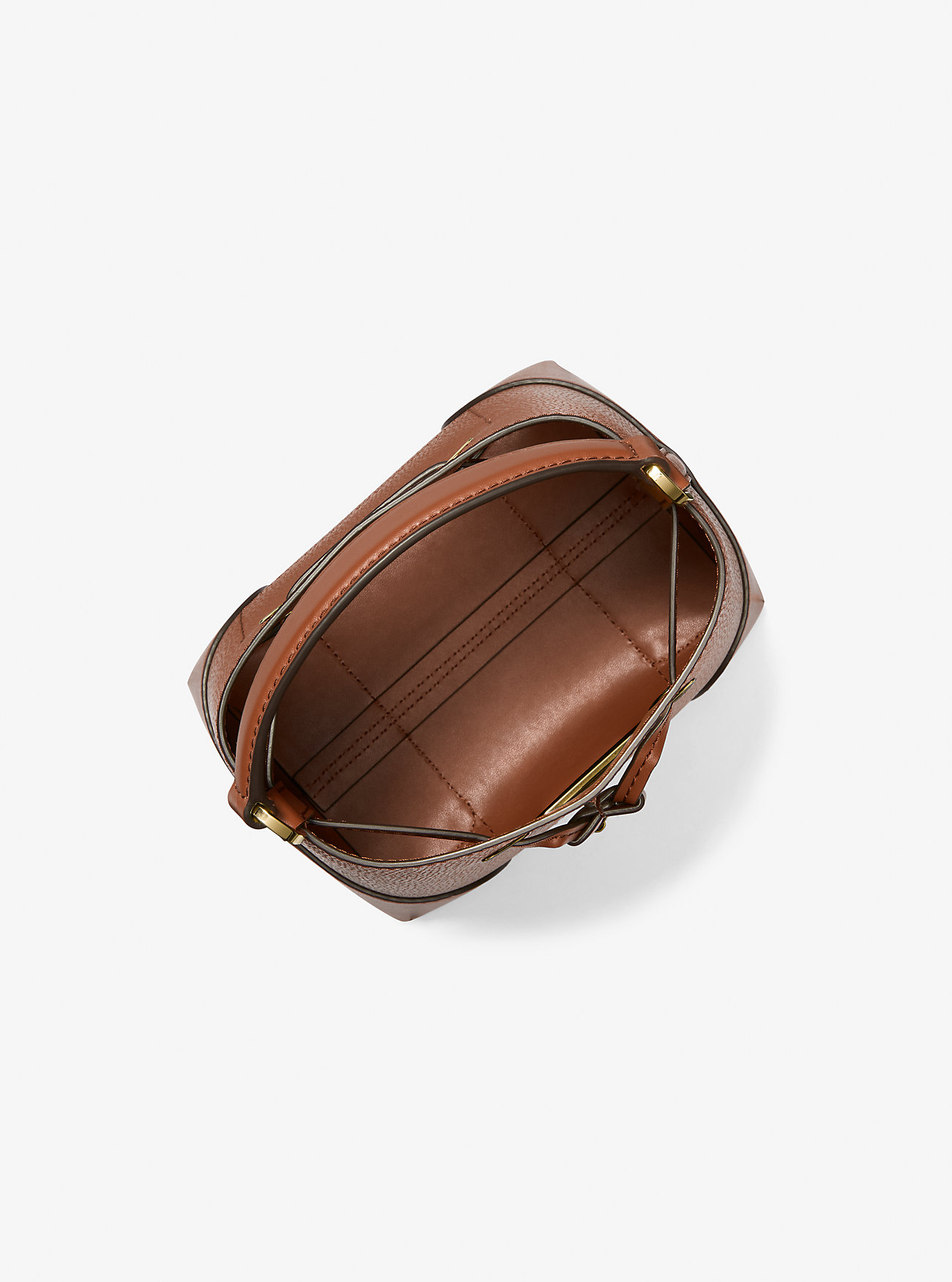 Michael Kors Mercer Small Bucket Drawstring Handbag in Luggage - Image 4