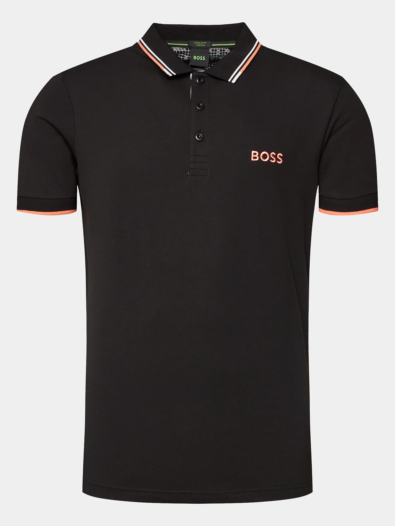 Boss Men’s Plain Black Polo Shirt - Image 7