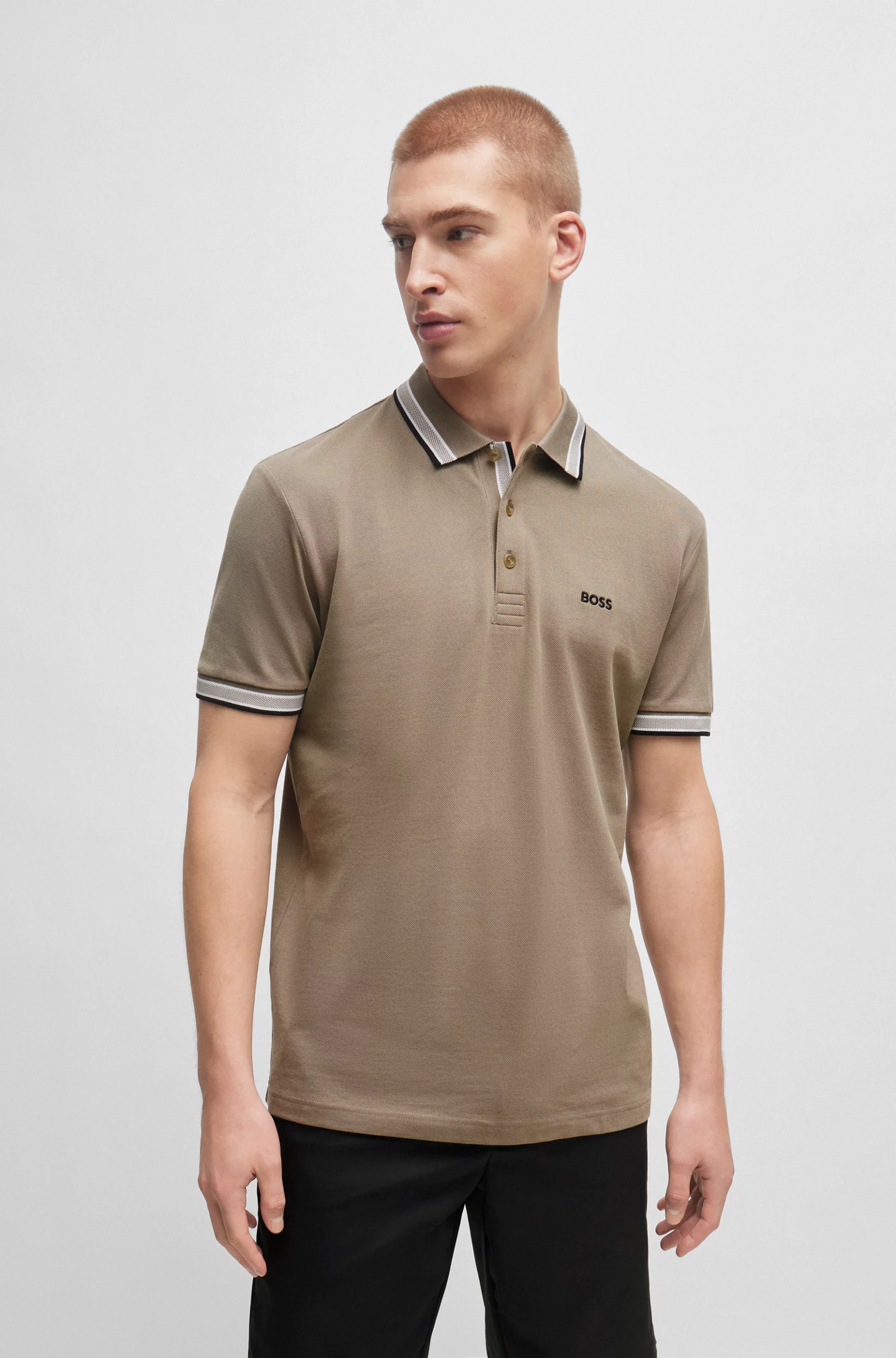 Boss Men’s Plain Brown Polo Shirt - Image 2