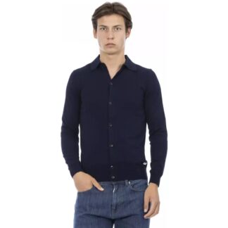 Baldinini Trend Men's Blue Cotton Shirt with Classic Collar and Button Closure