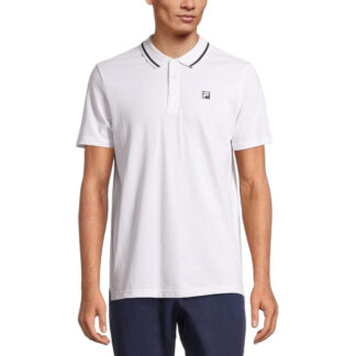 Fila White Cotton Polo Shirt with Contrasting Details and Iconic Logo for Men