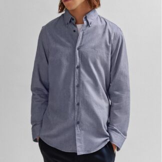 Boss Men's Classic Blue Cotton Shirt
