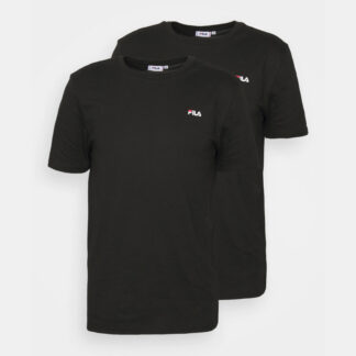 Fila Dual-Pack Black Organic Cotton Short-Sleeve T-Shirts with Logo