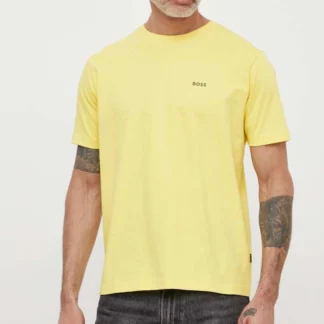 Boss Yellow Print T-Shirt for Men