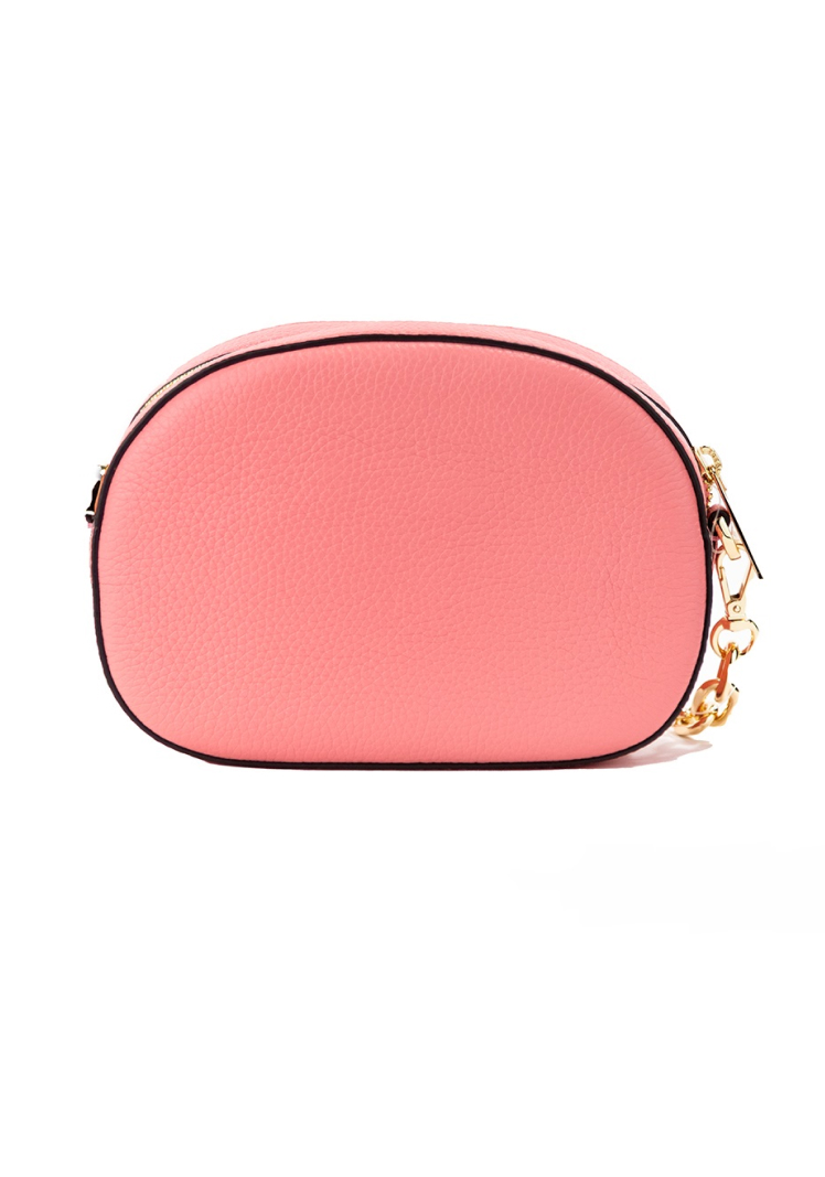 Michael Kors Jet Set Glam Tea Rose Pebbled Leather Oval Crossbody Bag - Image 3