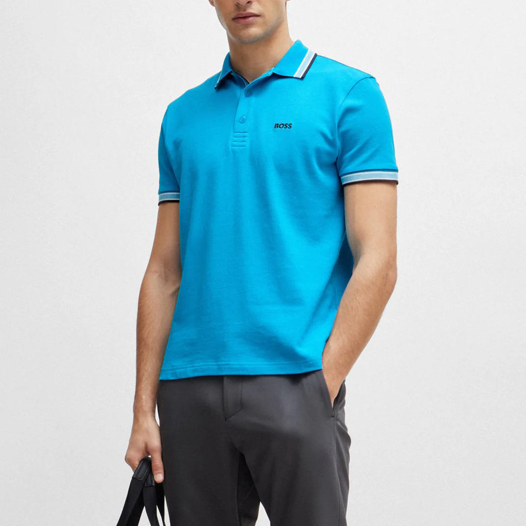 Boss Men's Turquoise Polo Shirt