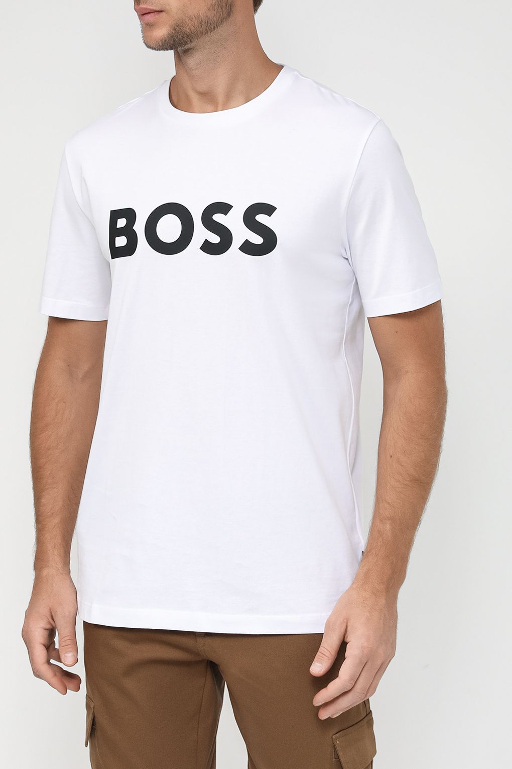Boss Men's White Printed T-Shirt - Image 2