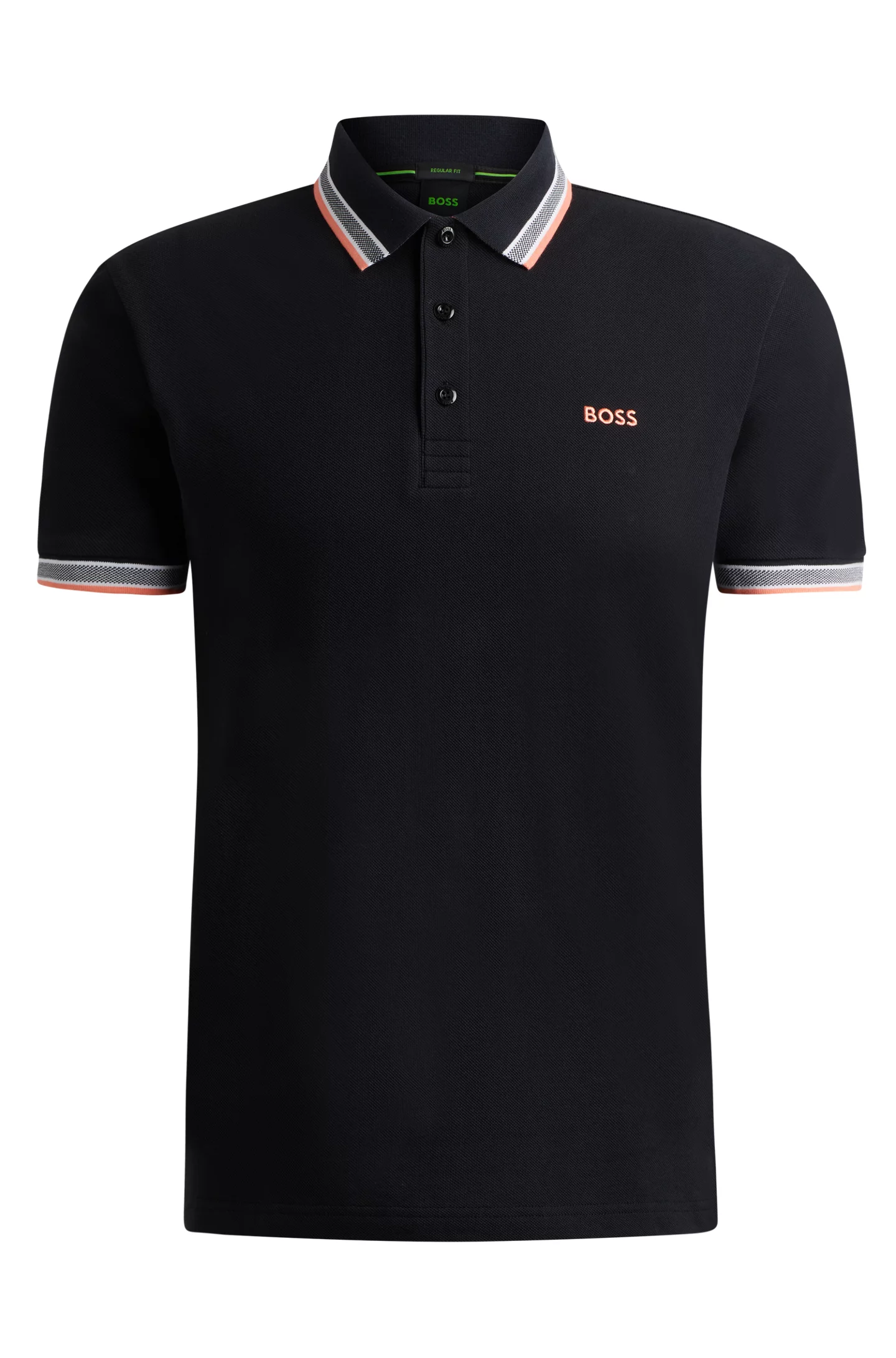 Boss Men’s Black Cotton Polo - Image 6