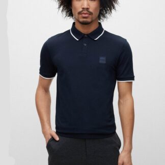 Boss Men's Blue Polo Shirt - Stylish Spring/Summer Essential